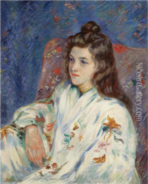 Mademoiselle Guillaumin Oil Painting - Armand Guillaumin
