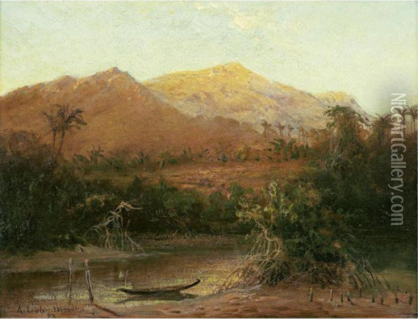 View Of Mexico Oil Painting - August Lohr