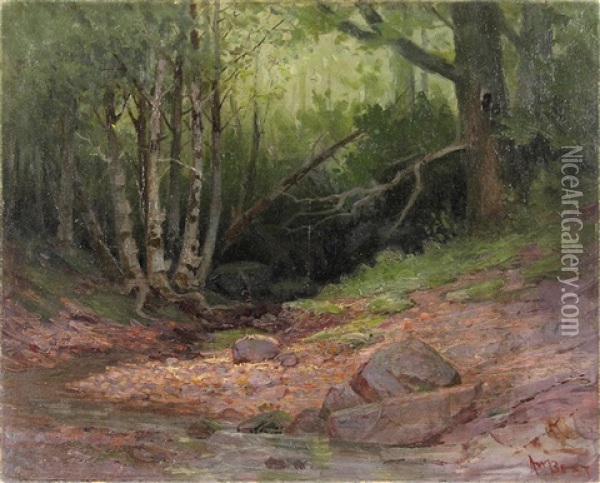Dark Forest Oil Painting - Arthur William Best