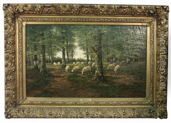 Holland Pastures Oil Painting - Cornelis Westerbeek Jr.