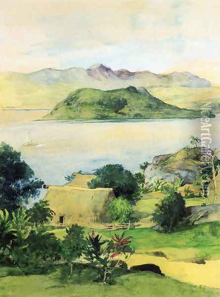 At Naiserelangi From Ratu Jonii Mandraiwiwis Yavu July 14th 1891 Oil Painting - John La Farge