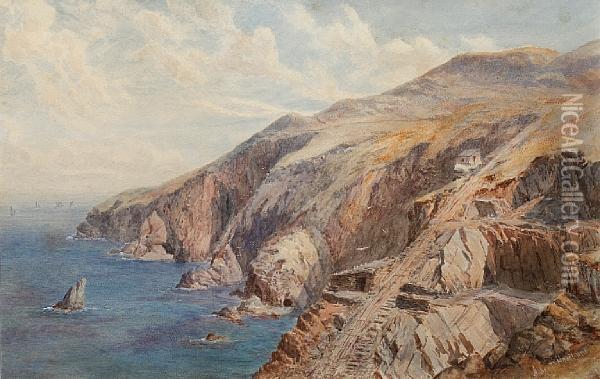 Irish Coastal Landscape Oil Painting - Henry Albert Hartland