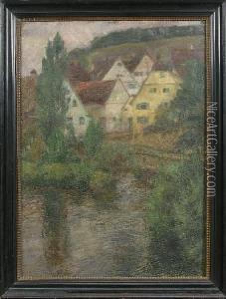 Munchener Landschafts- U.stillebenmaler, Hier: Dorfl Oil Painting - Charles Joh. Palmie