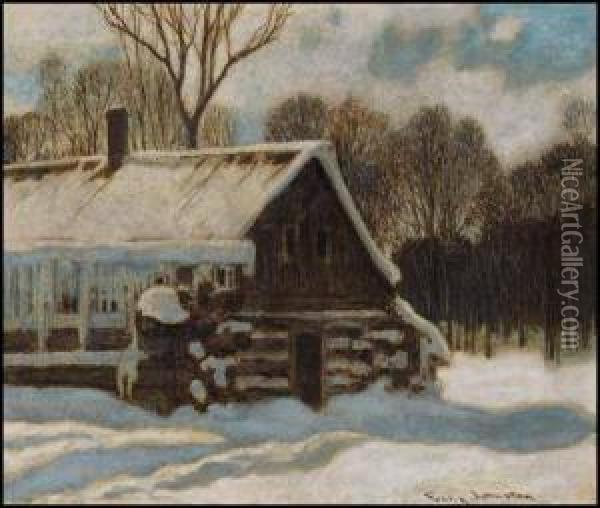 The Enchanted Cabin Oil Painting - Franz Hans Johnston