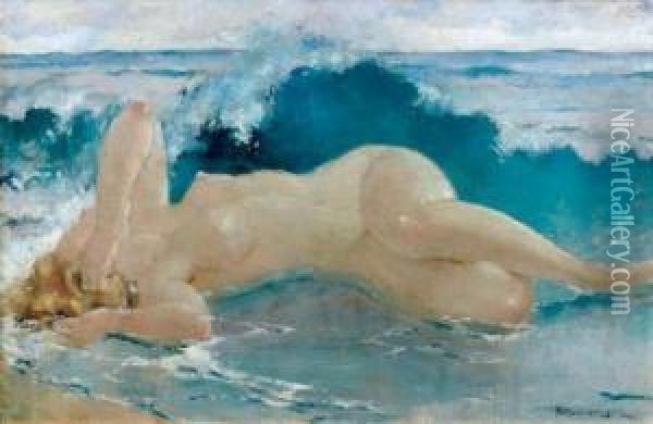 La Naissance De Venus Oil Painting - Vladimir Rozmainsky