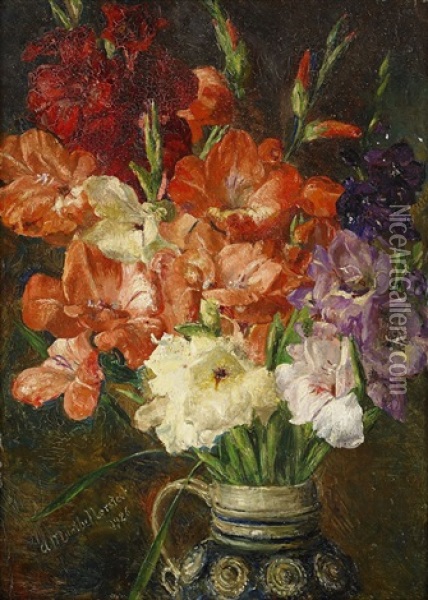 Stilleben Med Gladiolus Oil Painting - Anna Katarina Munthe-Norstedt