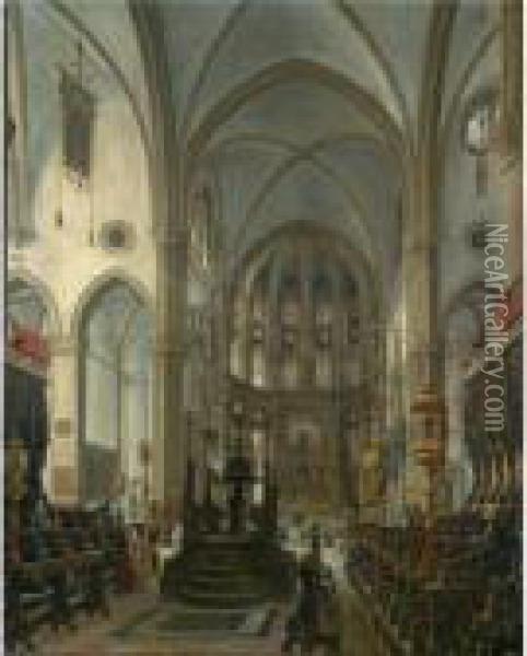 Santa Maria Gloriosa Dei Frari, Venice Oil Painting - Rudolf Ritter von Alt