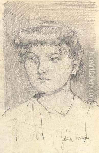 Portrait eines jungen Madchens Oil Painting - Egon Schiele