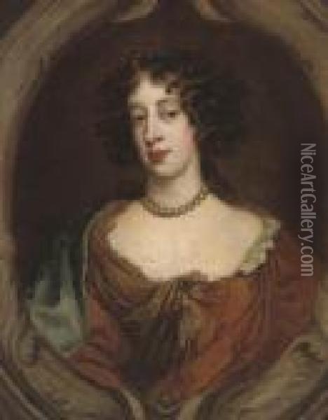 Portrait Of A Lady Traditionally Identified As Mary Of Modena, Duchess Of York Oil Painting - Sir Peter Lely