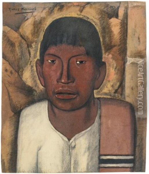 Nino Mexicano Con Sarape Oil Painting - Alfredo Ramos Martinez