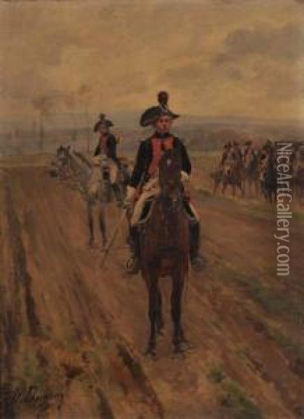 17e De Cavalerie, 1792, Ci-devantlorain-cavalerie Oil Painting - Henri-Louis Dupray