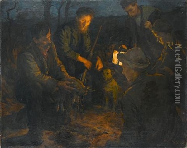 Snared Oil Painting - Stanhope Forbes