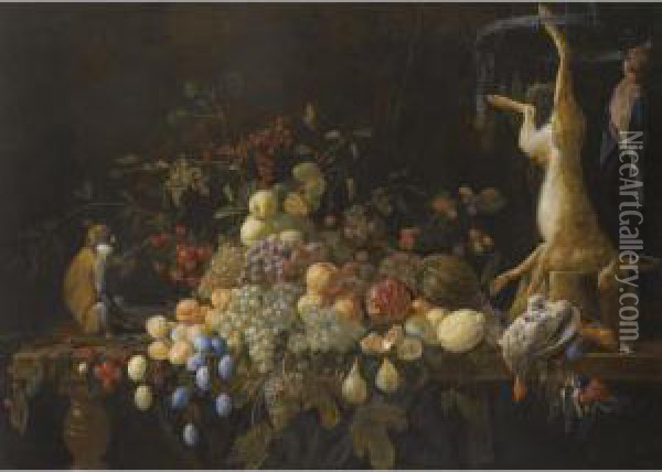 A Still Life Oil Painting - Adriaen van Utrecht