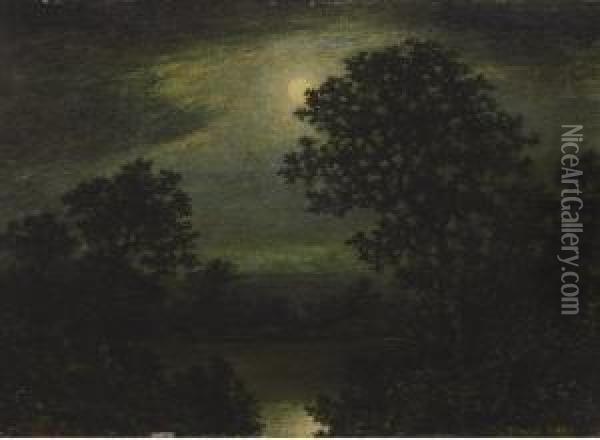 Moonlight Oil Painting - Ralph Albert Blakelock