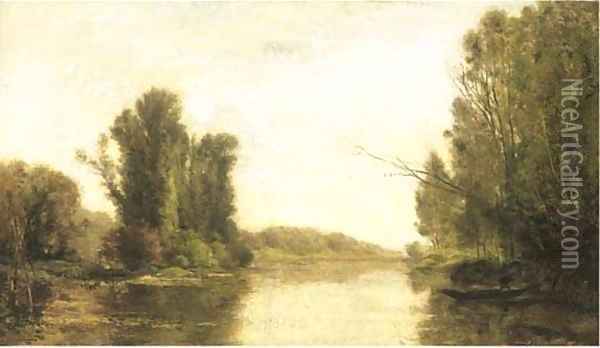 Aux bordes de l'Oise Oil Painting - Charles-Francois Daubigny