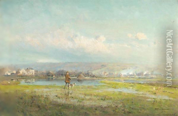 A Country Walk Oil Painting - Ivan Pavlovich Pokhitonov
