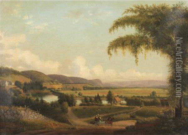 View Near Deerfield Oil Painting - Albion Harris Bicknell