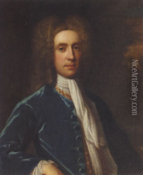 Portrait Of William Mackworth Praed Of Trevethoe, Cornwall Oil Painting - Enoch Seeman