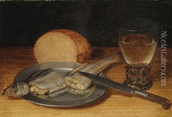 A Lenten Still Life Oil Painting - Georg Flegel