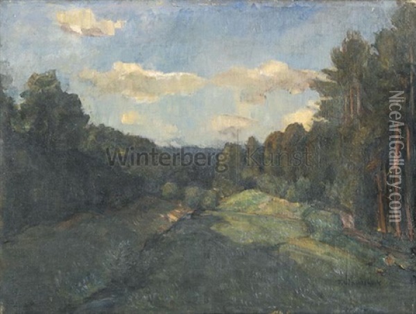 Odenwaldtal Oil Painting - Franz Wallischeck