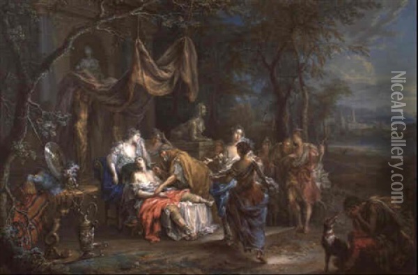 Der Tod Des Meleager Oil Painting - Johann Georg Platzer