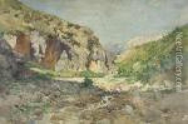 Paesaggio Di Rieti Oil Painting - Enrico Coleman