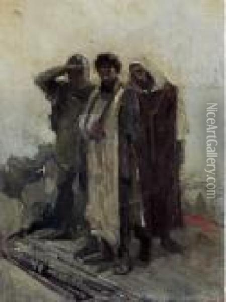 I Profughi Di Aquileia Oil Painting - Domenico Morelli