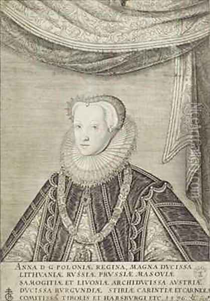 Anna Habsburg 1573-98 Queen of Poland Oil Painting - Lambert Cornelis