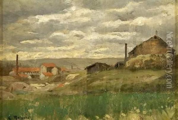 Paysage A L'usine Oil Painting - Georges Philibert Charles Marionez