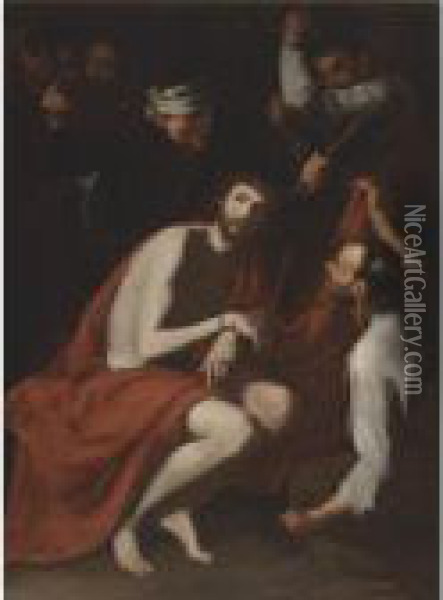 Christ Crowned With Thorns Oil Painting - Jusepe de Ribera