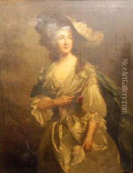 Portrait Of An Elegant Lady Oil Painting - Thomas Gainsborough