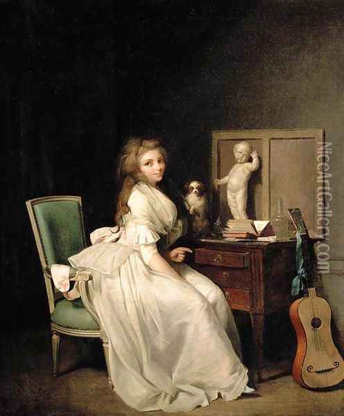 A Lady Seated at Her Desk Oil Painting - Louis Leopold Boilly