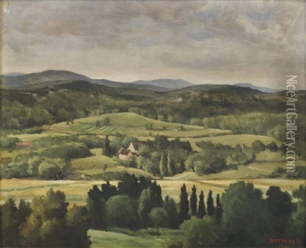 Paysage Pres De Belley Oil Painting - Lord Berners