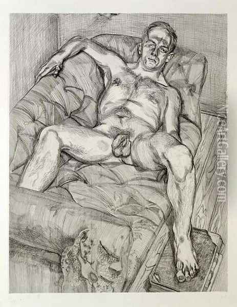 Man Posing (H. 27) Oil Painting - Lucian Freud