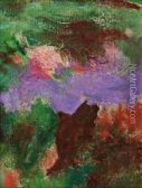 Les Iris Iii( Fragment) Oil Painting - Claude Oscar Monet