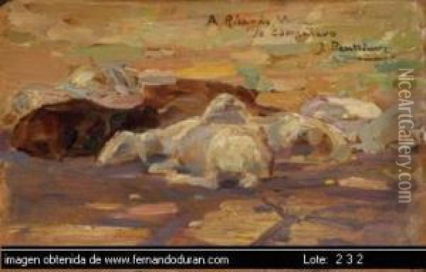 Descripcion De La Obra: Oil Painting - Jose Benlliure Y Gil