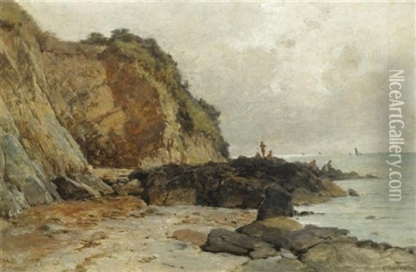 Kustenlandschaft Oil Painting - Gustave Eugene Castan
