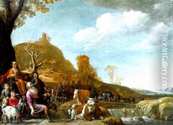 God Appearing To Abraham At Sichem Oil Painting - Paulus Potter