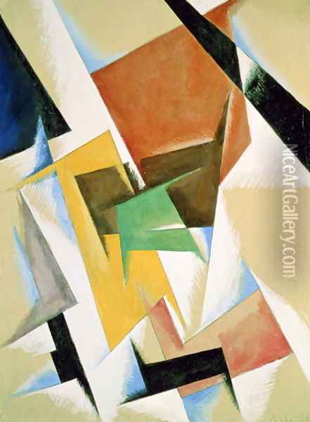 Compostion, 1921 Oil Painting - Lyubov Popova