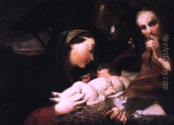 Le Sommeil De L'enfant Jesus Oil Painting - Giuseppe Maria Crespi