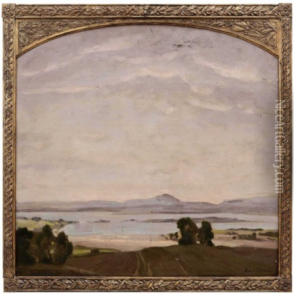 Oberbayerische Seenlandschaft Oil Painting - Emil Thoma