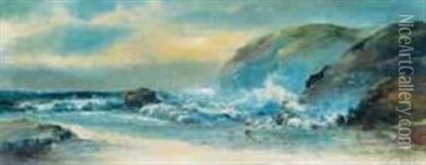 Coastal Scene Oil Painting - Frederick James Elliott