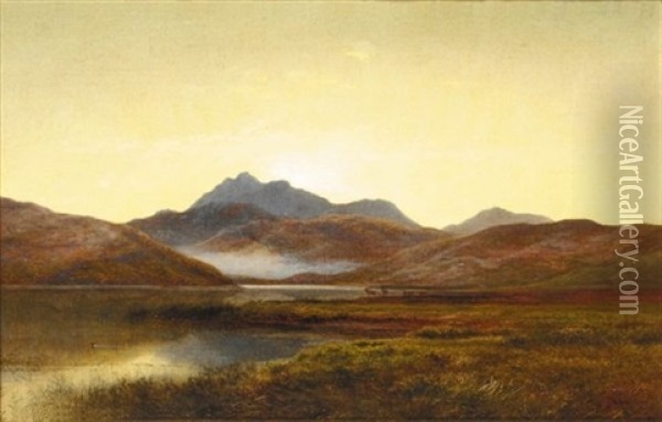 Loch Etive (+ Loch Maree, Pair) Oil Painting - Arthur Gilbert