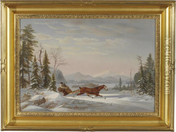Scene In North Conway, New Hampshire Oil Painting - Charles E. Beckett