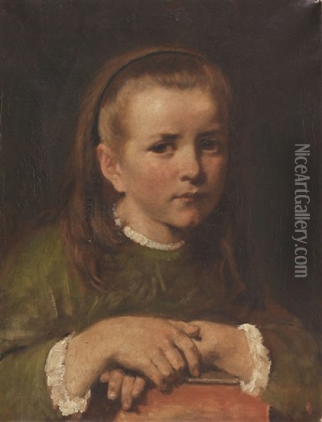 Madchenportrat (agnes, Die Tochter Des Kunstler) Oil Painting - Jakob Gruenenwald