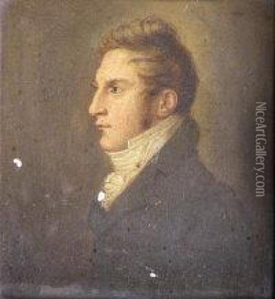 'portrait Of Basil Owen Woodd (1787-1811)'' Oil Painting - John Downman