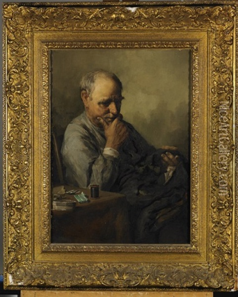 Portrait Of An Elderly Man Oil Painting - Paul Harney Jr.