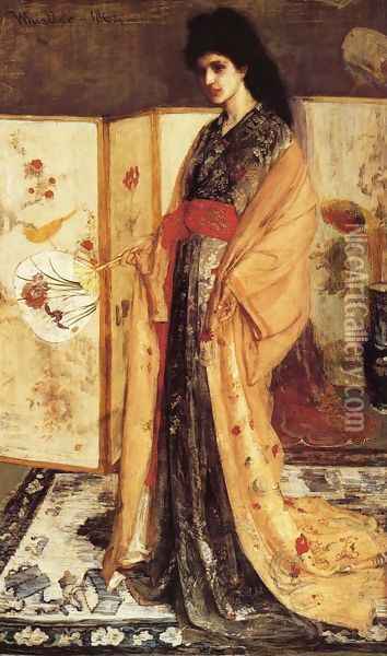 Rose and Silver: The Princess from the Land of Porcelain Oil Painting - James Abbott McNeill Whistler
