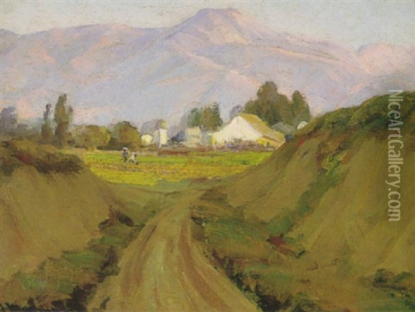 California Ranch Oil Painting - Jean Mannheim