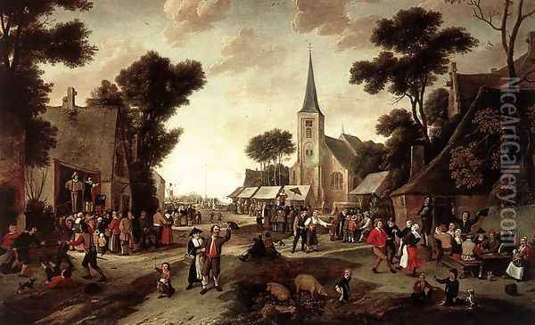 The Fair 1661 Oil Painting - Egbert van der Poel